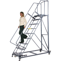 Heavy-Duty Stairway Slope Ladders, 5 Steps, Perforated, 50° Incline, 50" High VC409 | Southpoint Industrial Supply