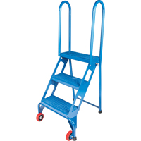 Portable Folding Ladder, 3 Steps, Perforated, 30" High VC437 | Southpoint Industrial Supply