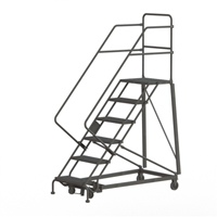&eacute;chelles robustes en angle de s&eacute;curit&eacute;, 6 marches, Perfor&eacute;, Inclinaison 50°, Hauteur 60" Southpoint Industrial Supply