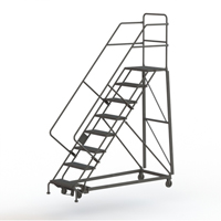 Heavy Duty Safety Slope Ladder, 8 Steps, Serrated, 50° Incline, 80" High Southpoint Industrial Supply
