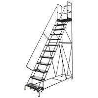 Deep Top Step Rolling Ladder, 7 Steps, 16" Step Width, 70" Platform Height, Steel VC770 | Southpoint Industrial Supply