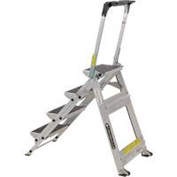 Tilt & Roll Step Stool Ladder, 4 Steps, 44.25" x 22.13" x 59" High VD440 | Southpoint Industrial Supply