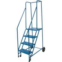 Rolling Step Ladder, 4 Steps, 18" Step Width, 37" Platform Height, Steel VD441 | Southpoint Industrial Supply