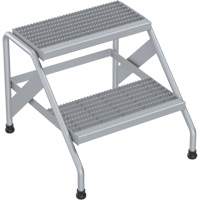 Aluminum Step Stand, 2 Step(s), 22-13/16" W x 24-9/16" L x 20" H, 500 lbs. Capacity VD457 | Southpoint Industrial Supply