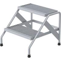 Aluminum Step Stand, 2 Step(s), 22-13/16" W x 24-9/16" L x 20" H, 500 lbs. Capacity Southpoint Industrial Supply