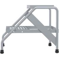 Aluminum Step Stand, 2 Step(s), 22-13/16" W x 24-9/16" L x 20" H, 500 lbs. Capacity VD457 | Southpoint Industrial Supply