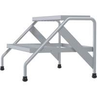 Aluminum Step Stand, 2 Step(s), 32-13/16" W x 24-9/16" L x 20" H, 500 lbs. Capacity Southpoint Industrial Supply