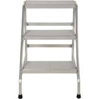 Aluminum Step Stand, 3 Step(s), 22-13/16" W x 34-9/16" L x 30" H, 500 lbs. Capacity Southpoint Industrial Supply