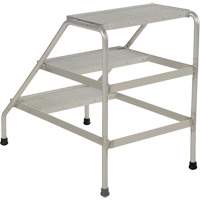 Aluminum Step Stand, 3 Step(s), 22-13/16" W x 34-9/16" L x 30" H, 500 lbs. Capacity VD459 | Southpoint Industrial Supply
