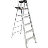 Step Ladder with Pail Shelf, 6', Aluminum, 300 lbs. Capacity, Type 1A VD560 | Southpoint Industrial Supply