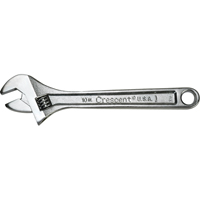 Crescent Adjustable Wrenches, 12" L, 1-1/2" Max Width, Chrome VE036 | Southpoint Industrial Supply