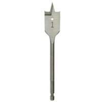 Flat Boring Bit, 1-1/8" Diameter, 1/4" Hex Shank, 6" Length Southpoint Industrial Supply