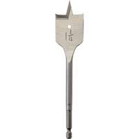Flat Boring Bit, 1-1/4" Diameter, 1/4" Hex Shank, 6" Length Southpoint Industrial Supply