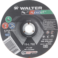 Flexcut Depressed Centre Grinding Wheels, 7", 24 Grit, Aluminum Oxide, 7/8", 8600 RPM, Type 29 Southpoint Industrial Supply