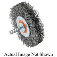Mounted Crimped Wire Wheel, 3" Dia., 0.0118" Fill VV745 | Southpoint Industrial Supply