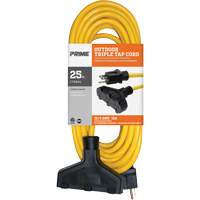 Cordon rallonge en vinyle, Ext&eacute;rieur, SJTW, AWG 12/3, 15 A, 3 prise(s), 25' Southpoint Industrial Supply