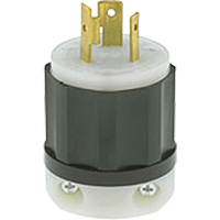 2-Pole 3-Wire Grounding Locking Plug, Nylon, 20 Amps, 250 V, L6-20P Southpoint Industrial Supply