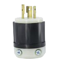 2-Pole 3-Wire Grounding Locking Plug, Nylon, 20 A, 347 V, L24-20P Southpoint Industrial Supply