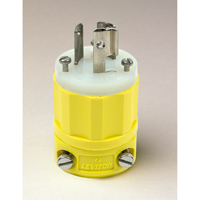 2-Pole 3-Wire Grounding Locking Plug, Nylon, 15 Amps, 250 V, L6-15P Southpoint Industrial Supply