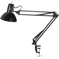 Swing Arm Clamp-On Desk Lamps, 100 W, Incandescent, C-Clamp, Black XA982 | Southpoint Industrial Supply