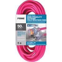 Cordon rallonge haute visibilit&eacute; Neon Flex, Ext&eacute;rieur, SJTW, AWG 12/3, 15 A, 50' Southpoint Industrial Supply