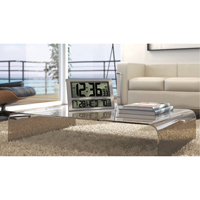 Jumbo Clock, Digital, Battery Operated, 16.5" W x 1.7" D x 11" H, Silver XD075 | Southpoint Industrial Supply