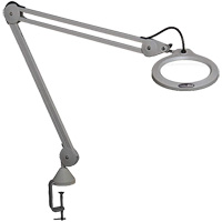 Magnifying Lamp, 5 Diopter, LED Light, 45" Arm, C-Clamp, Grey Southpoint Industrial Supply