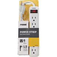Power Strip, 6 Outlet(s), 1-1/2', 15 A, 1875 W, 125 V XJ246 | Southpoint Industrial Supply