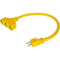 Extension Power Adapter, Outdoor, STOW, 12/3 AWG, 15 A, 3 Outlet(s), 2' Southpoint Industrial Supply