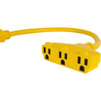 Extension Power Adapter, Outdoor, STOW, 12/3 AWG, 15 A, 3 Outlet(s), 2' Southpoint Industrial Supply