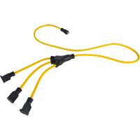 W-Style Power Adapter, Outdoor, STOW, 12/3 AWG, 15 A, 3 Outlet(s), 2' Southpoint Industrial Supply
