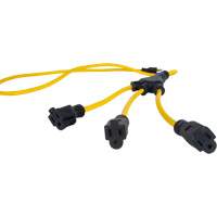 W-Style Power Adapter, Outdoor, STOW, 12/3 AWG, 15 A, 3 Outlet(s), 2' Southpoint Industrial Supply