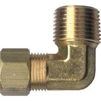 90° Pipe Elbow, Tube x Male Pipe, Brass, 1/8" x 1/8" YA758 | Southpoint Industrial Supply