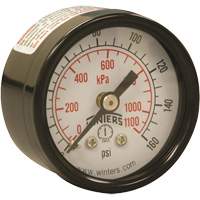 Economy Pressure Gauge, 1-1/2" , 0 - 160 psi, Back Mount, Analogue YB873 | Southpoint Industrial Supply