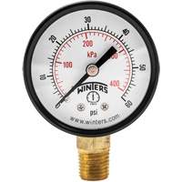 Economy Pressure Gauge, 2" , 0 - 60 psi, Bottom Mount, Analogue YB875 | Southpoint Industrial Supply