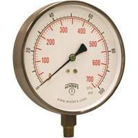 Contractor Pressure Gauge, 4-1/2" , 0 - 100 psi, Bottom Mount, Analogue YB900 | Southpoint Industrial Supply