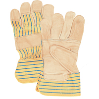 Fitters Patch Palm Gloves, Large, Grain Cowhide Palm, Cotton Inner Lining YC386R | Southpoint Industrial Supply